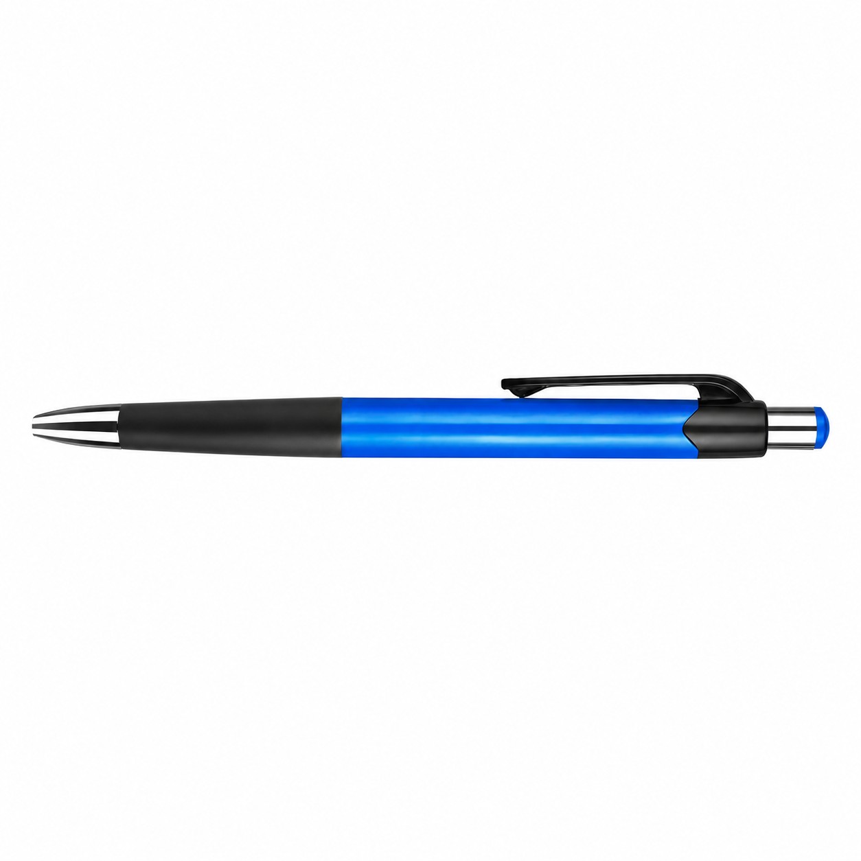 Smooth Plastic Click Ballpoint Pen — Blue