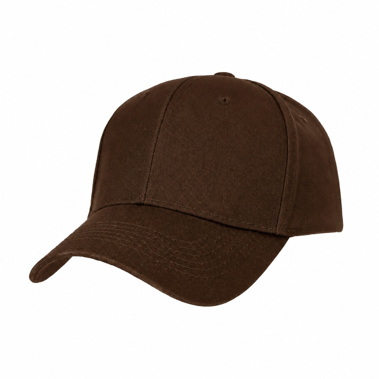 22.8-Inch Cotton Baseball Cap — Brown