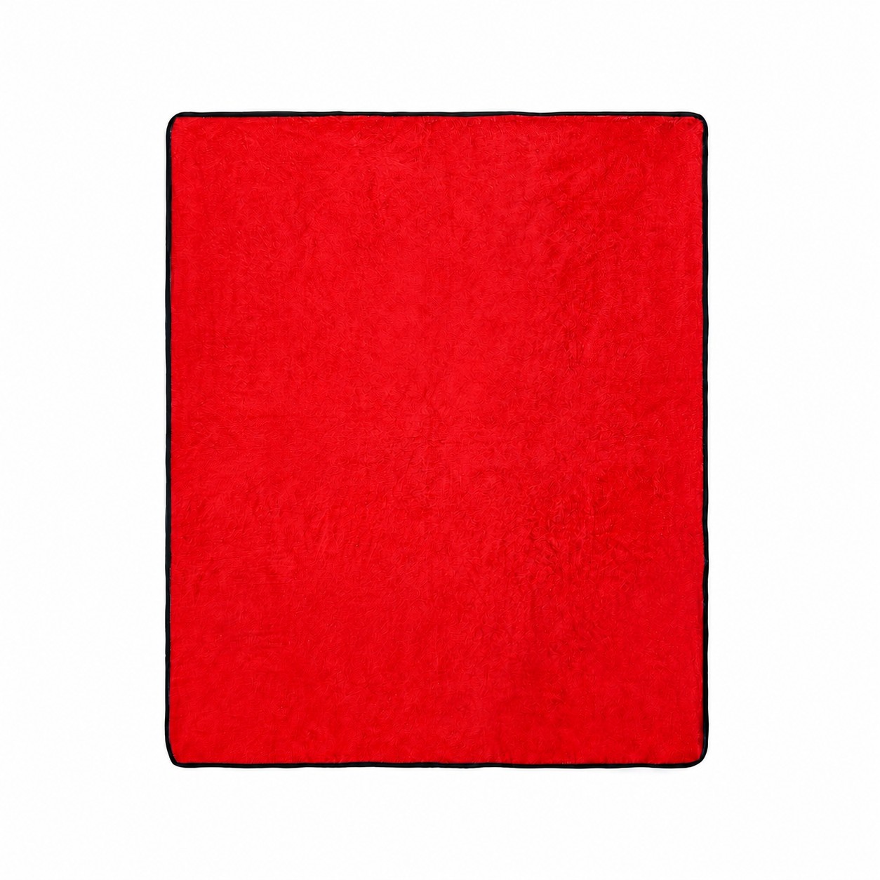 Soft Plush Flannel Throw Blanket — Red