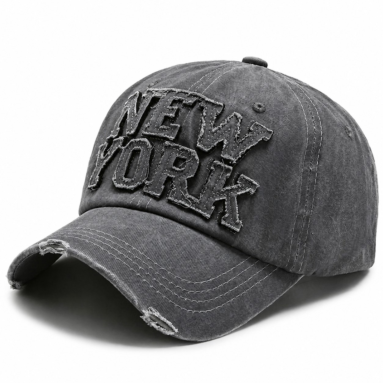 Washed Cotton Baseball Cap — Dark Gray