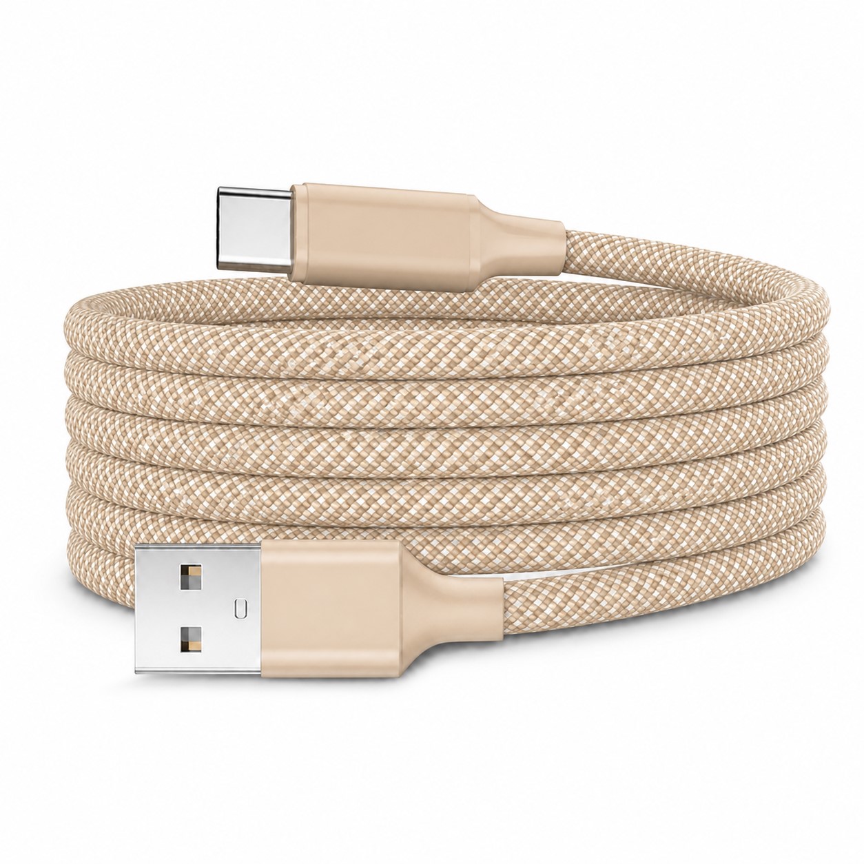 Self Winding Charging Cable — Tan Beige