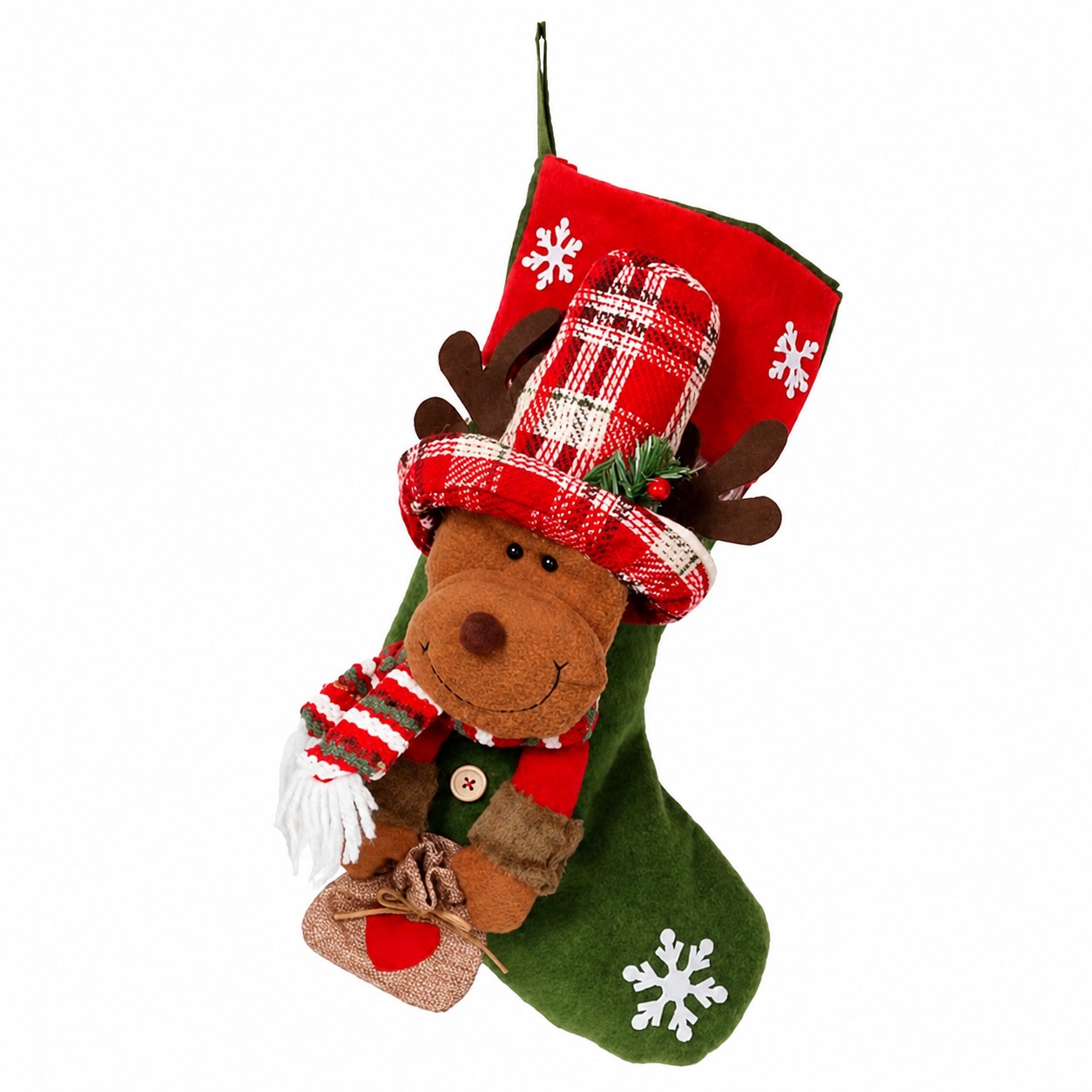 Character Christmas Stocking Gift Bag — Red