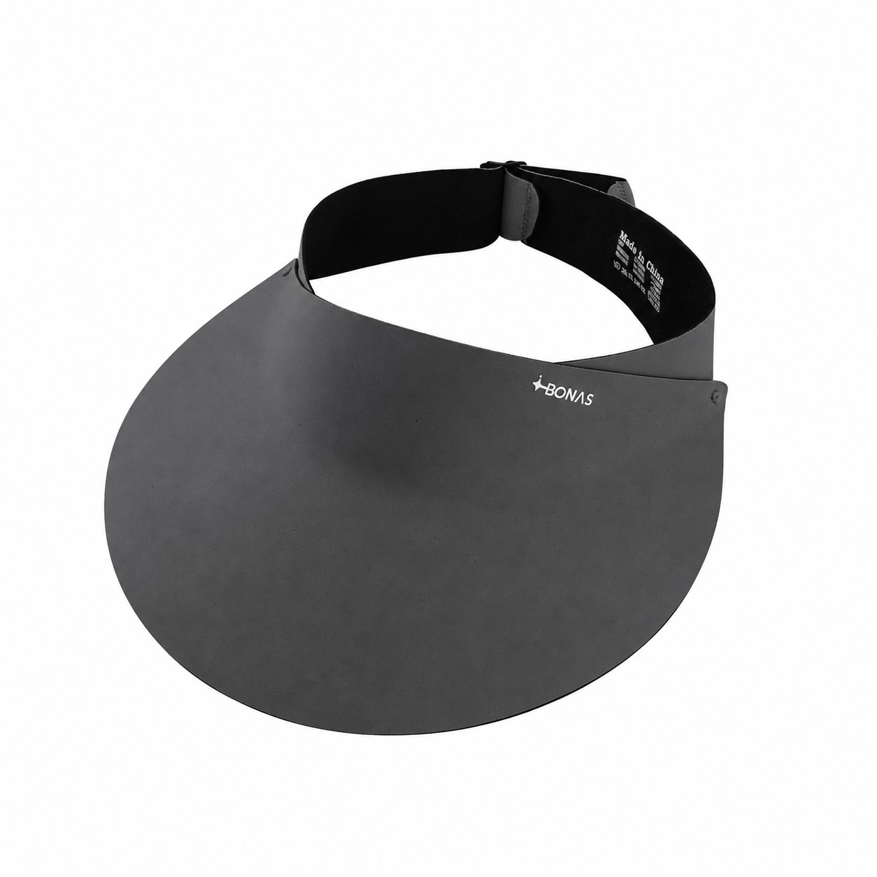 Foldable Polyester Open Crown Sun Visor — Dark Gray