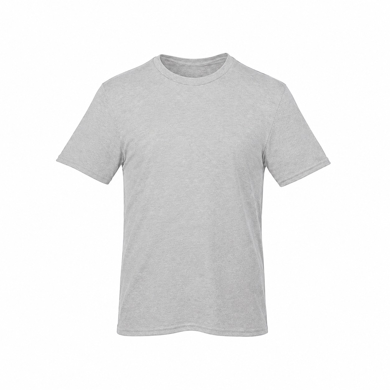 Cotton Crewneck T Shirt — Silver