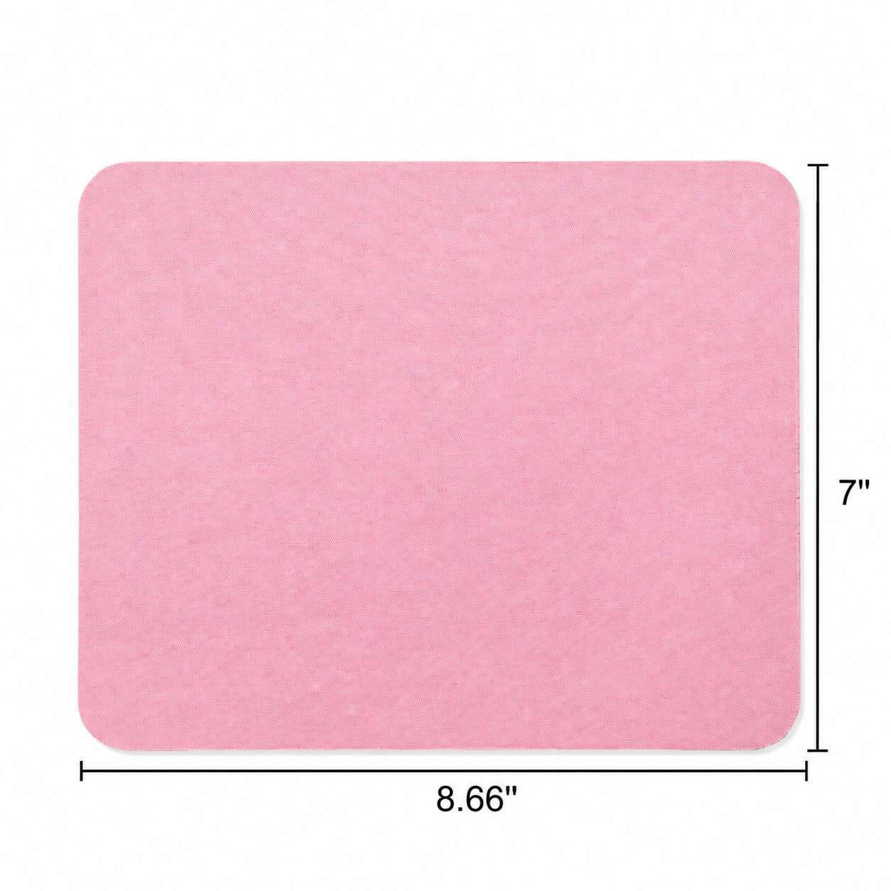 Thin Fabric Mouse Pad With Rubber Base — Pink