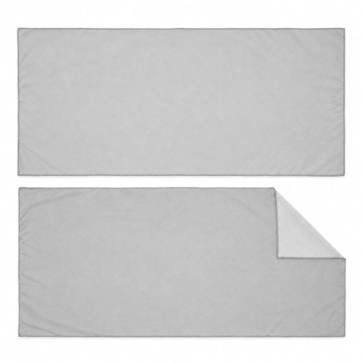Microfiber Polyester Beach Towel — Silver