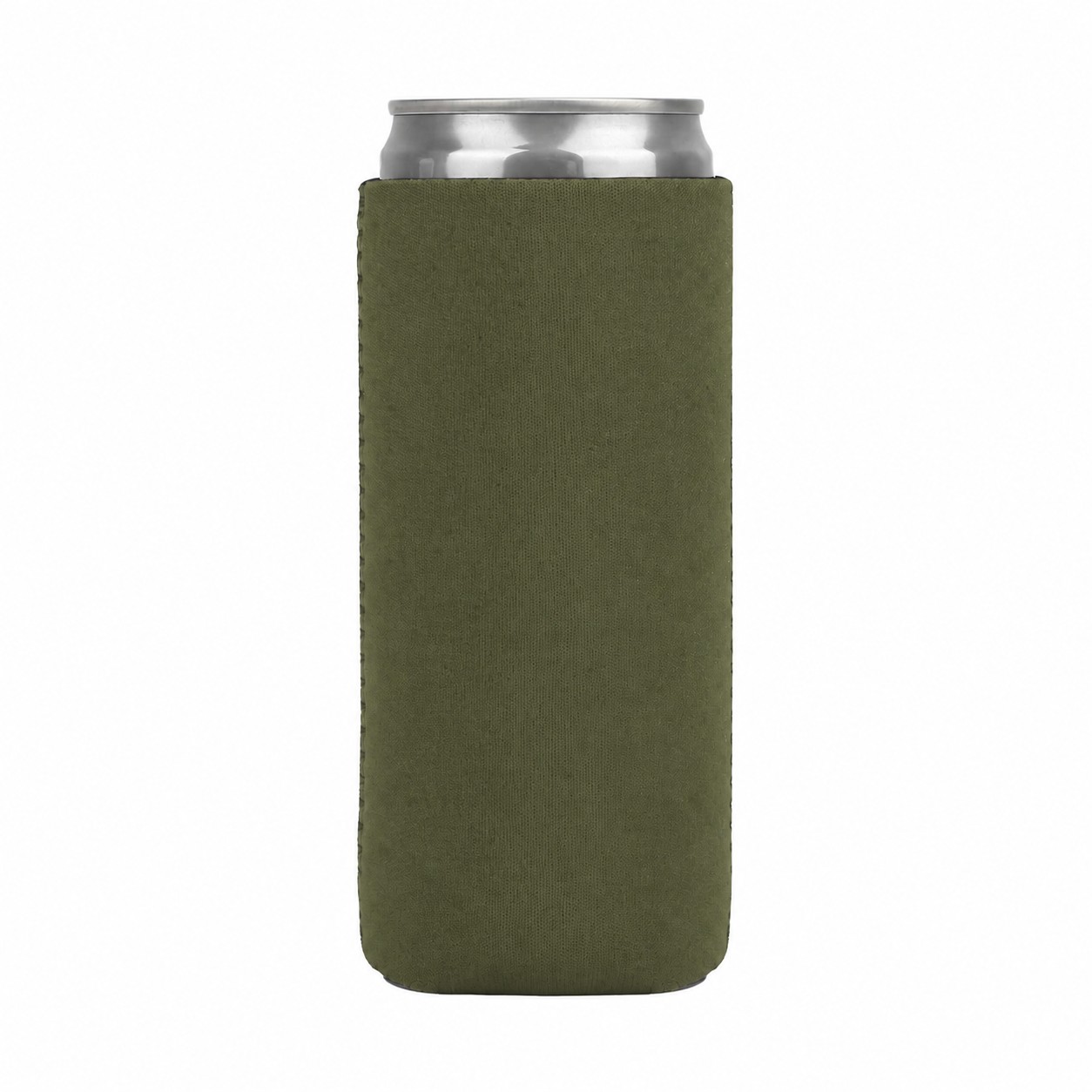 Slim Neoprene Can Cooler — Army Green