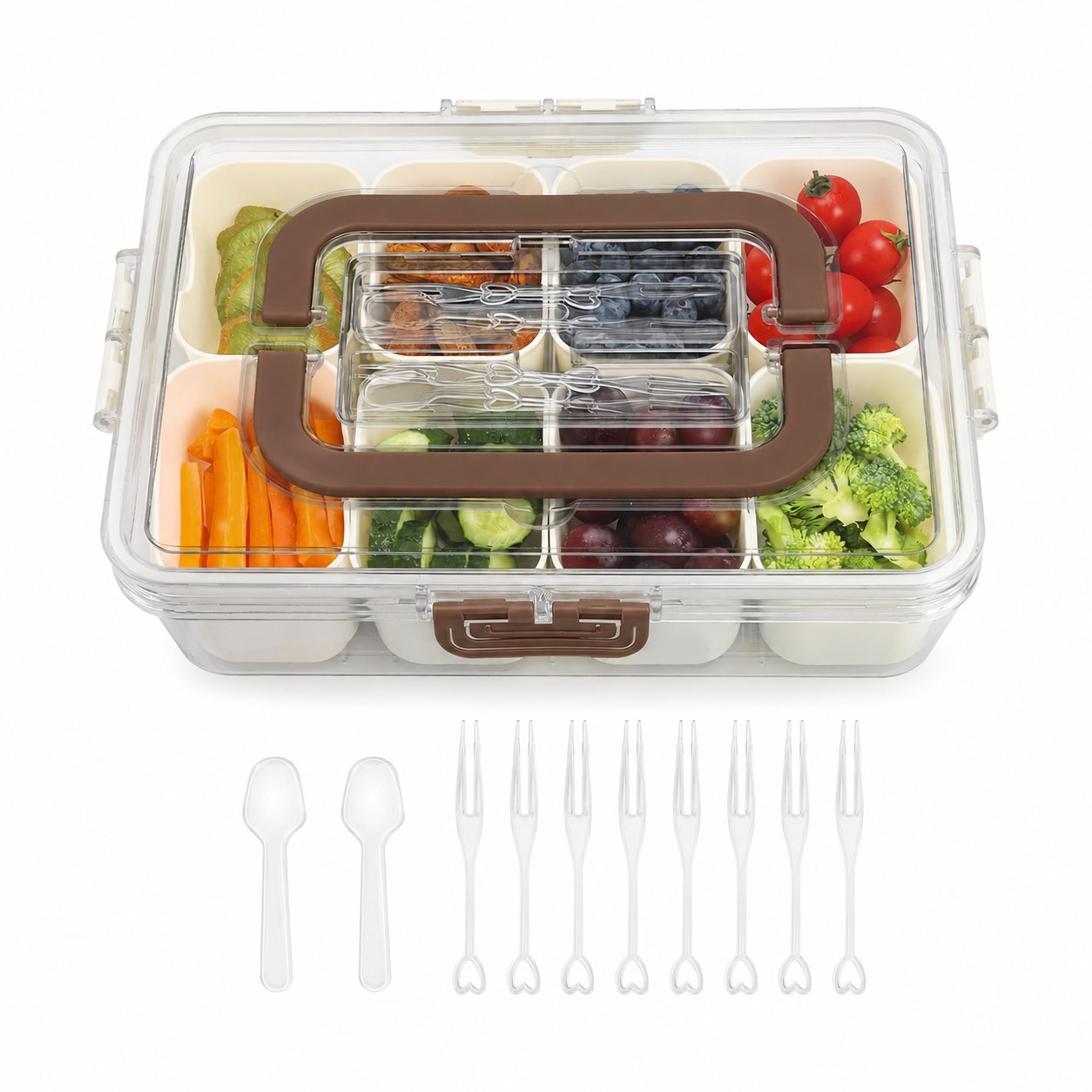 Handled Plastic Snack Serving Box — view 6