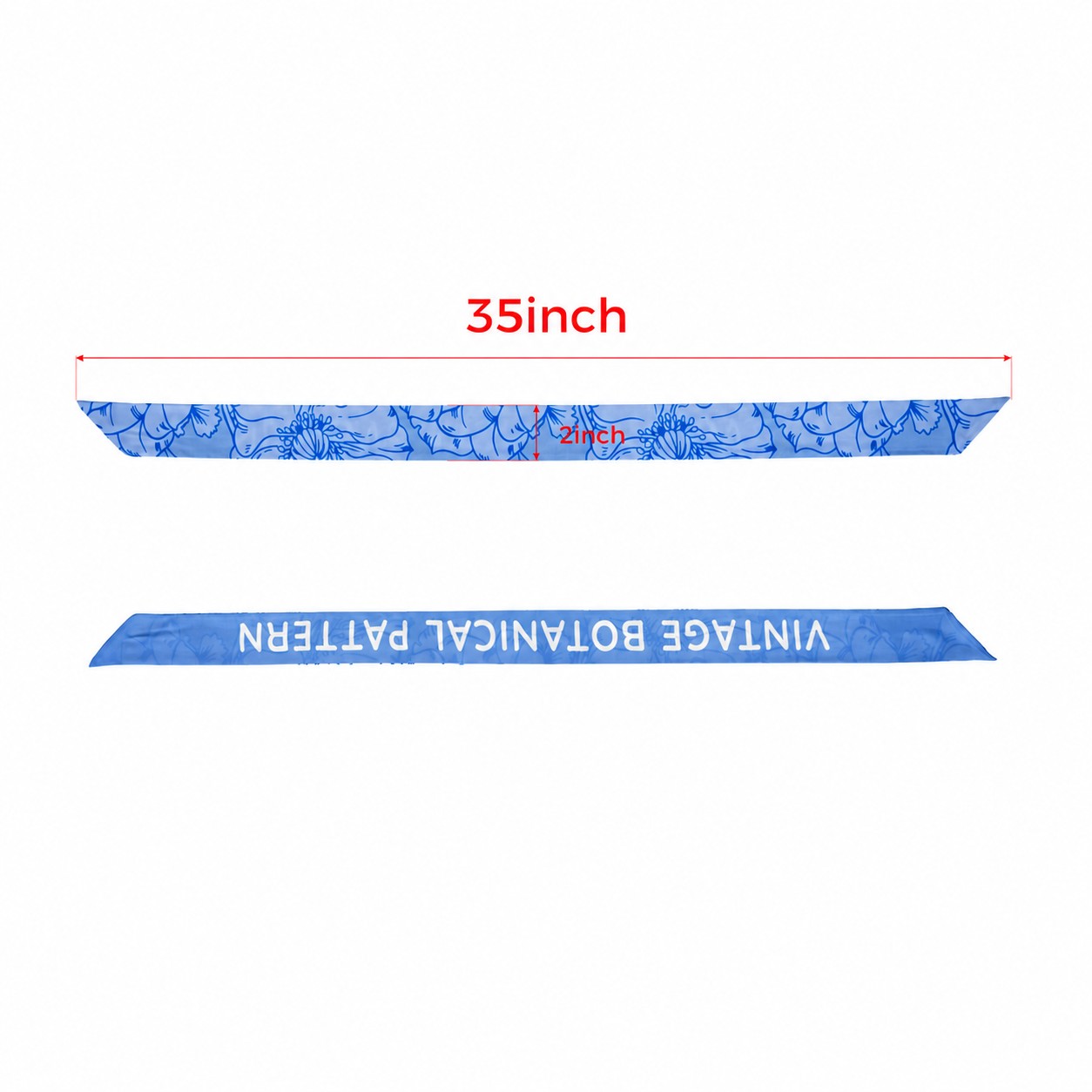 50D Polyester Smooth Surface Scarf — Blue