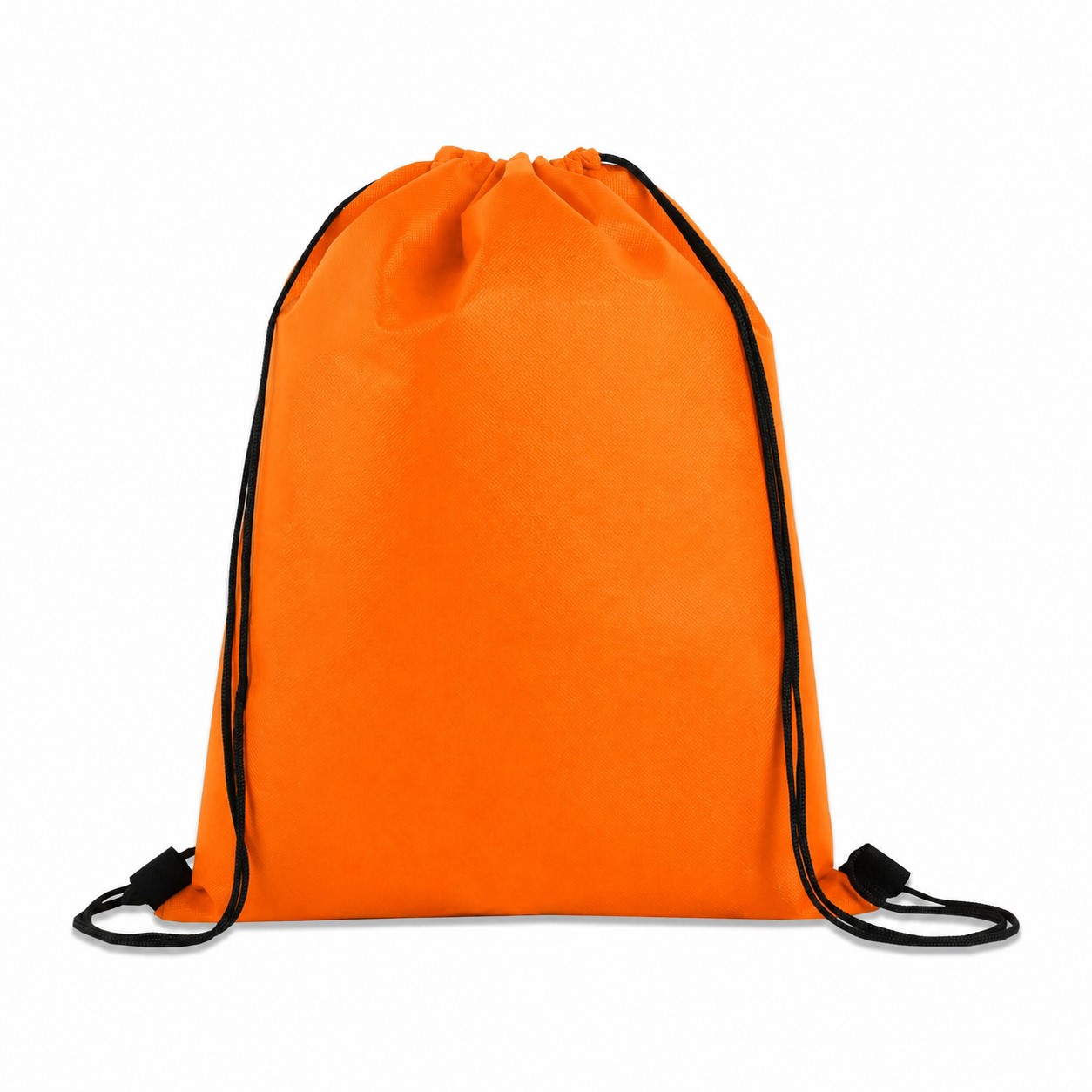 Large Non-Woven Drawstring Cinch Backpack — Orange