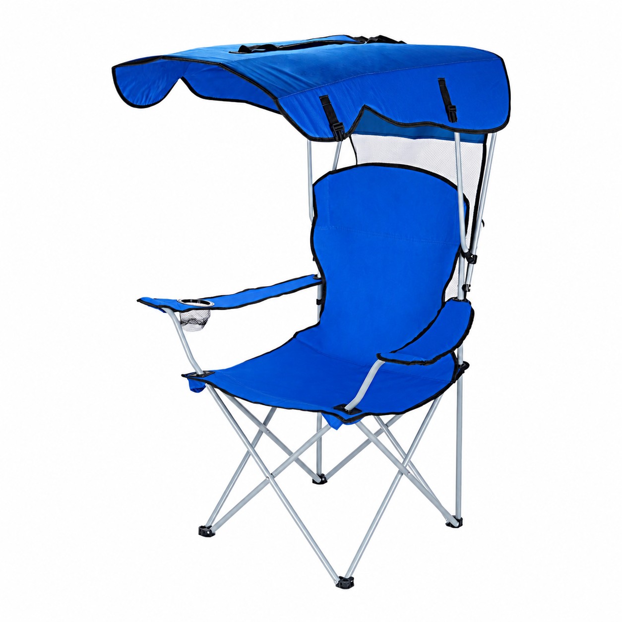 Canopy Folding Camp Chair — Blue