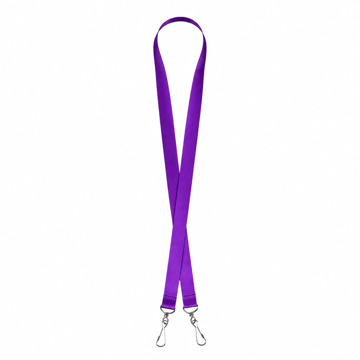 Open End Polyester Lanyard — Purple