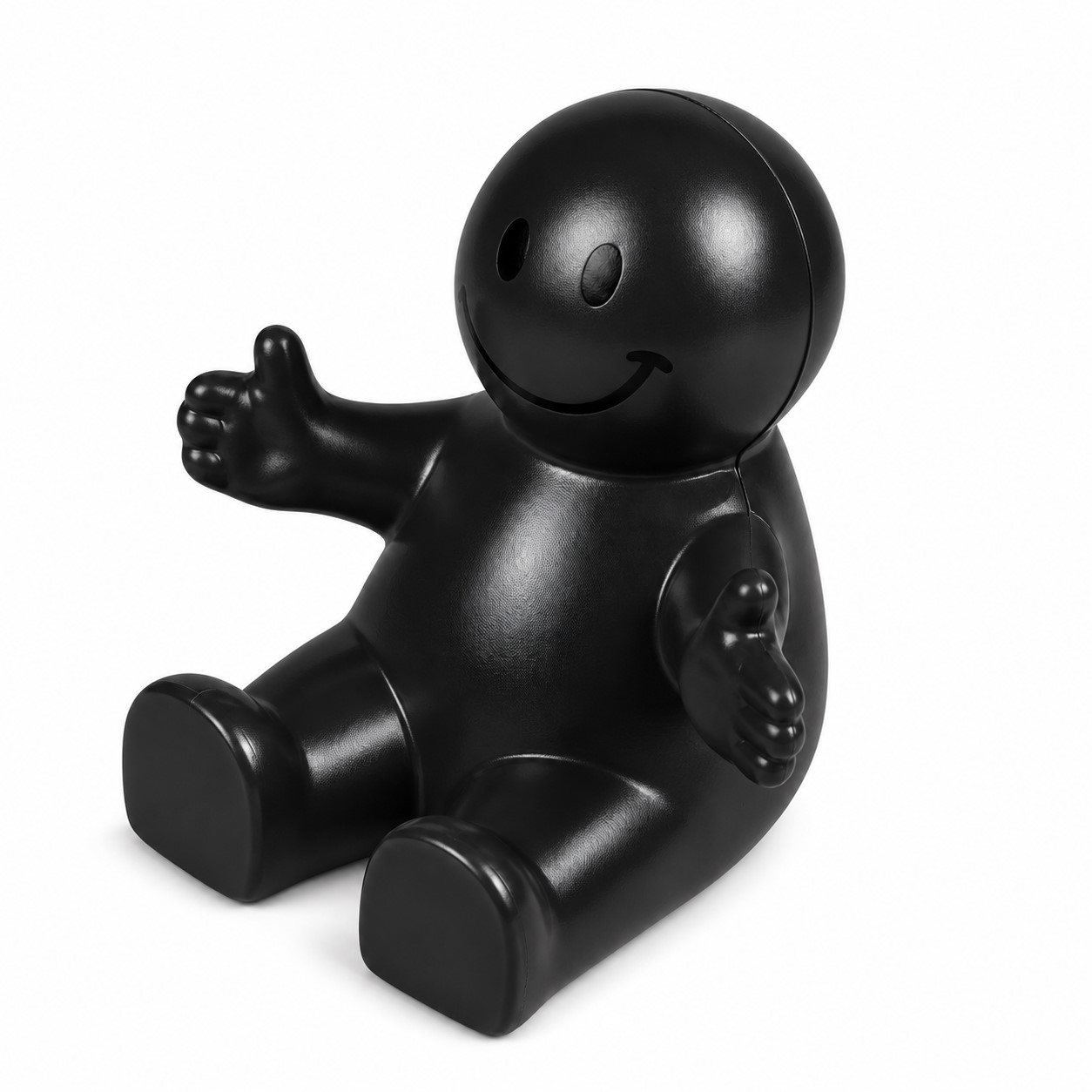 Smiley Stress Toy Phone Holder — Black