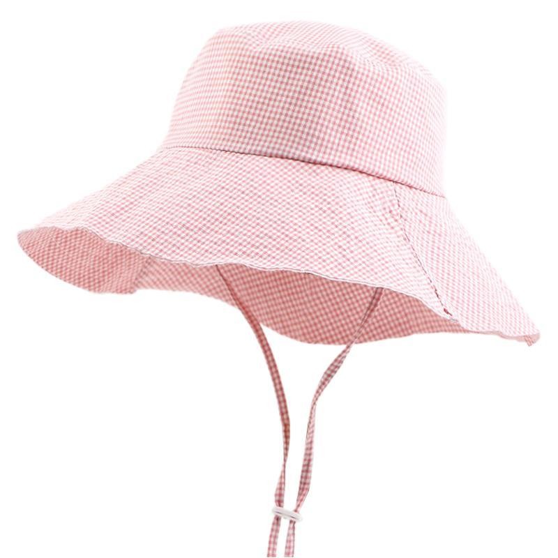Plaid Polyester Bucket Hat With Cord — view 2