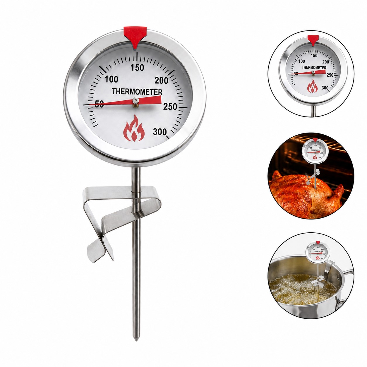 Stainless Steel Dial Culinary Thermometer