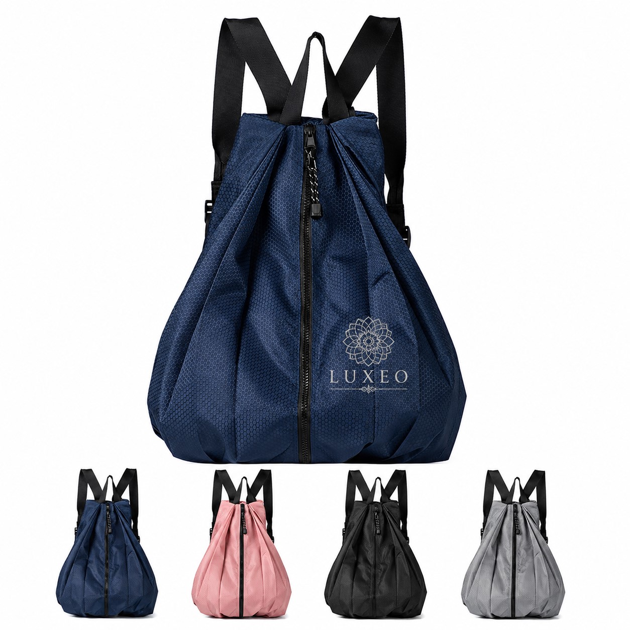 Packable Waterproof Nylon Backpack With Side Pockets