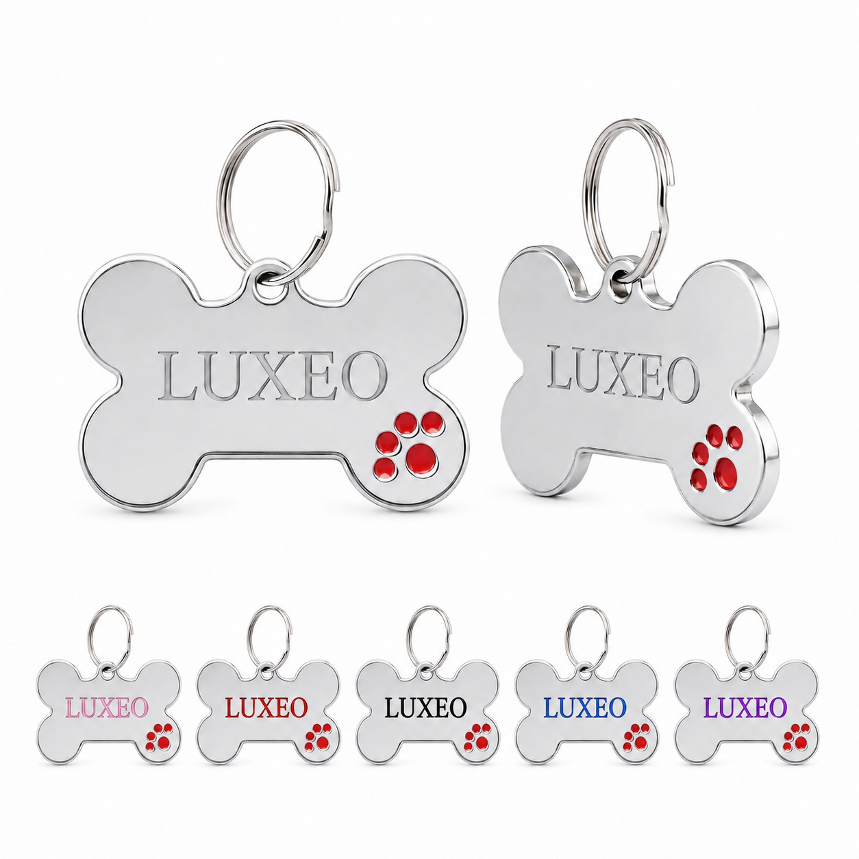 Bone Shape Metal Pet Identification Tag
