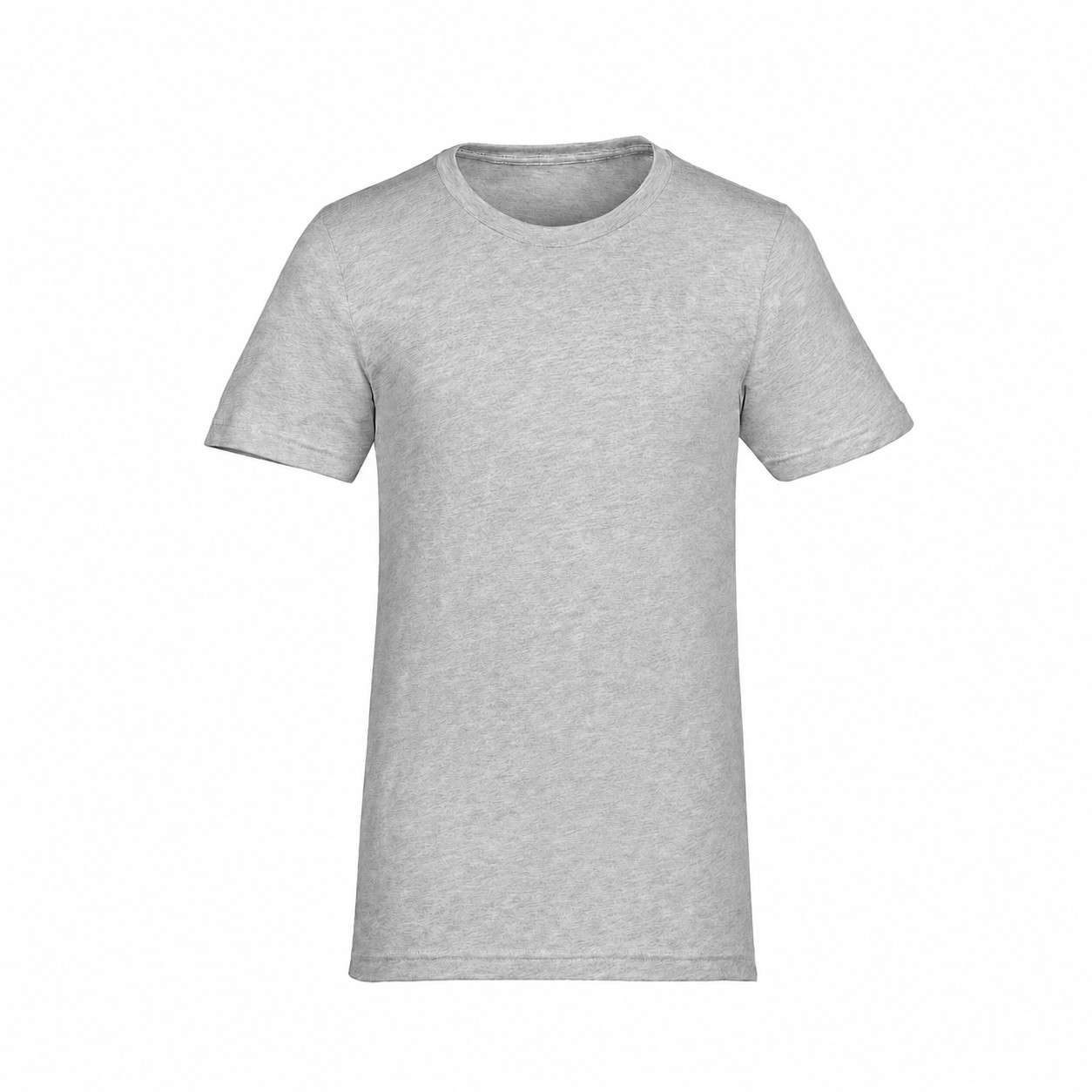 Heather Ringspun Crewneck T Shirt — Silver
