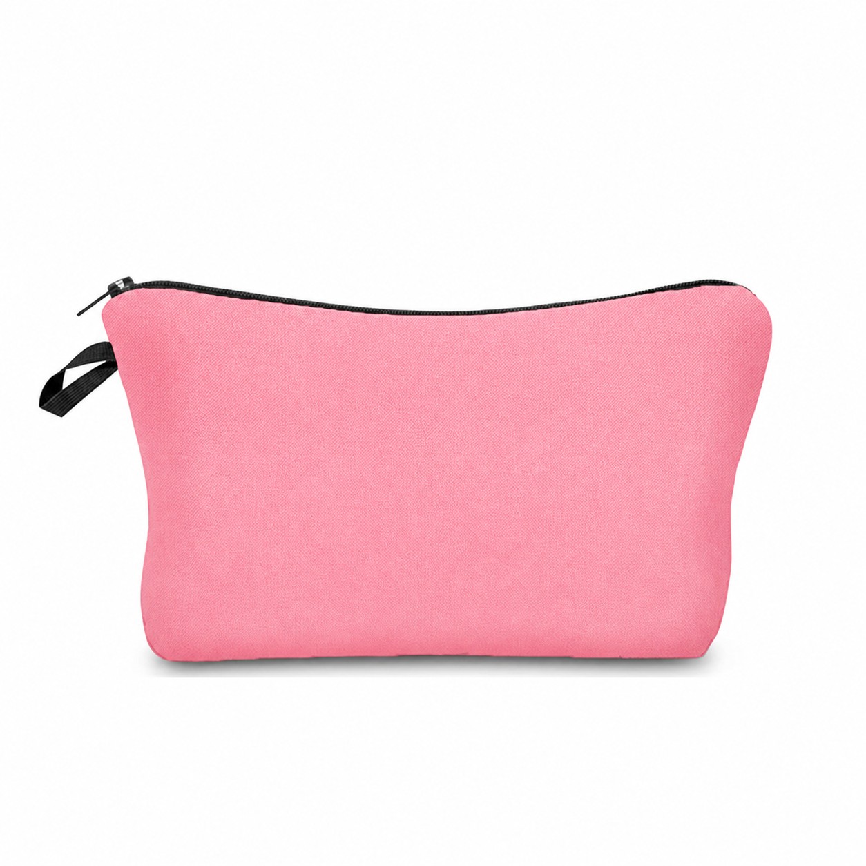 Polyester Cosmetic Travel Zipper Pouch — Pink
