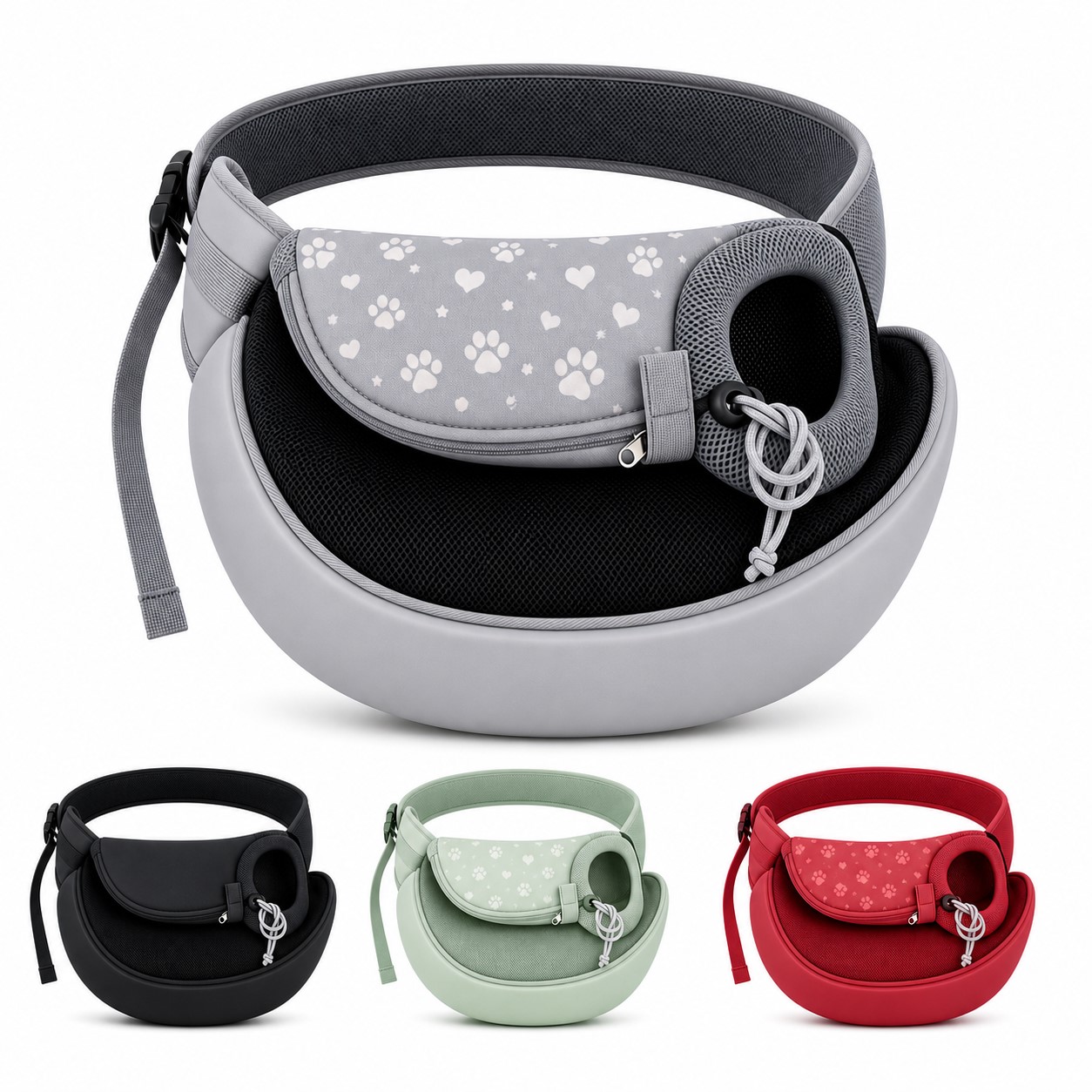 Adjustable Polyester Mesh Pet Sling Bag