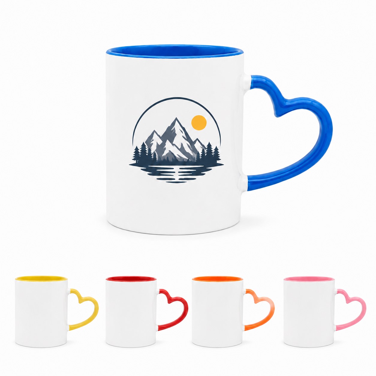 Heart Handle 11 Oz Ceramic Coffee Mug