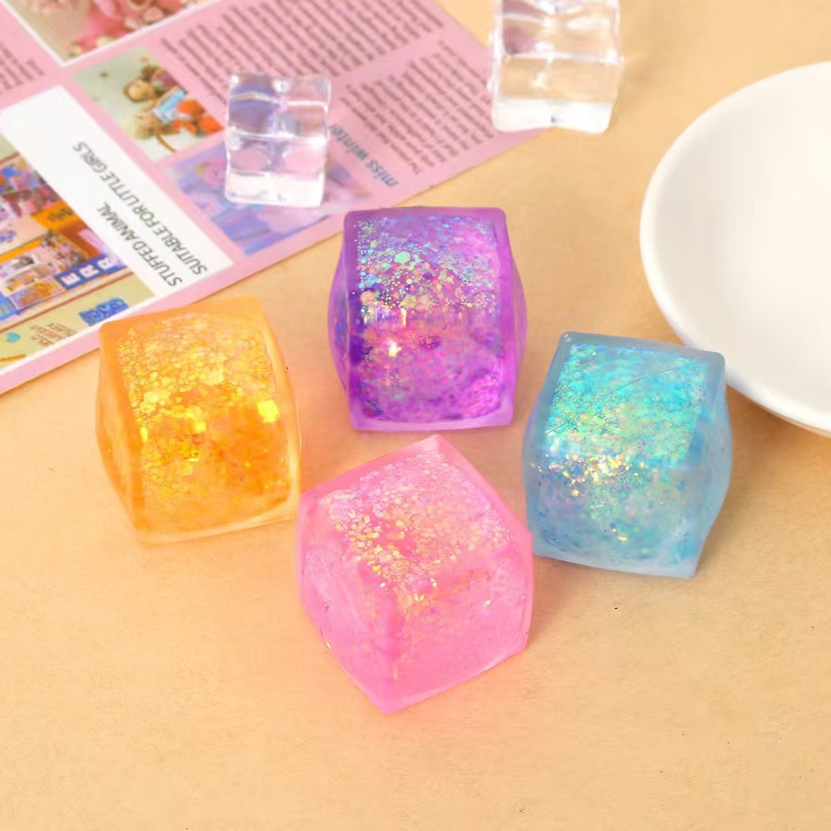 Custom Squishy Cube Stress Reliever Toy — view 4