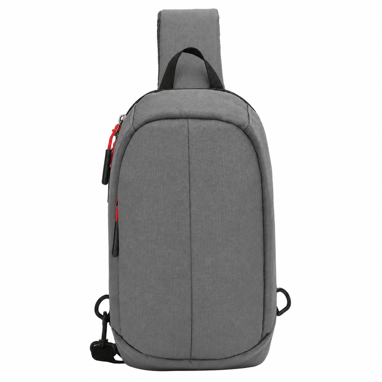 300D Polyester Crossbody Sling Bag — Gray