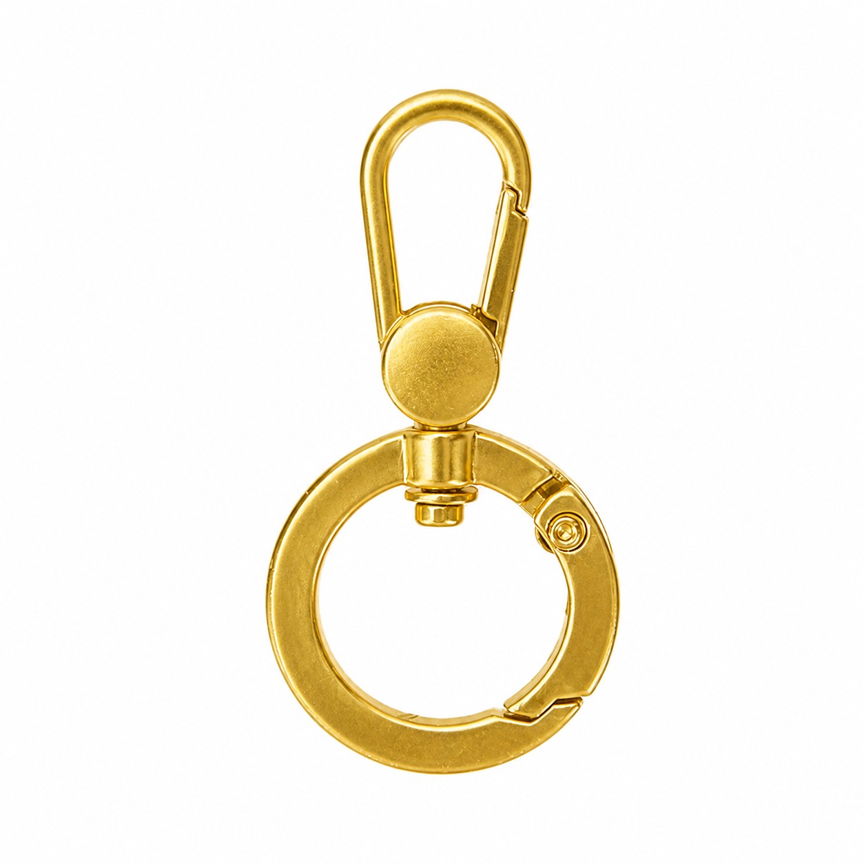 Swivel Clip Metal Key Ring — Gold