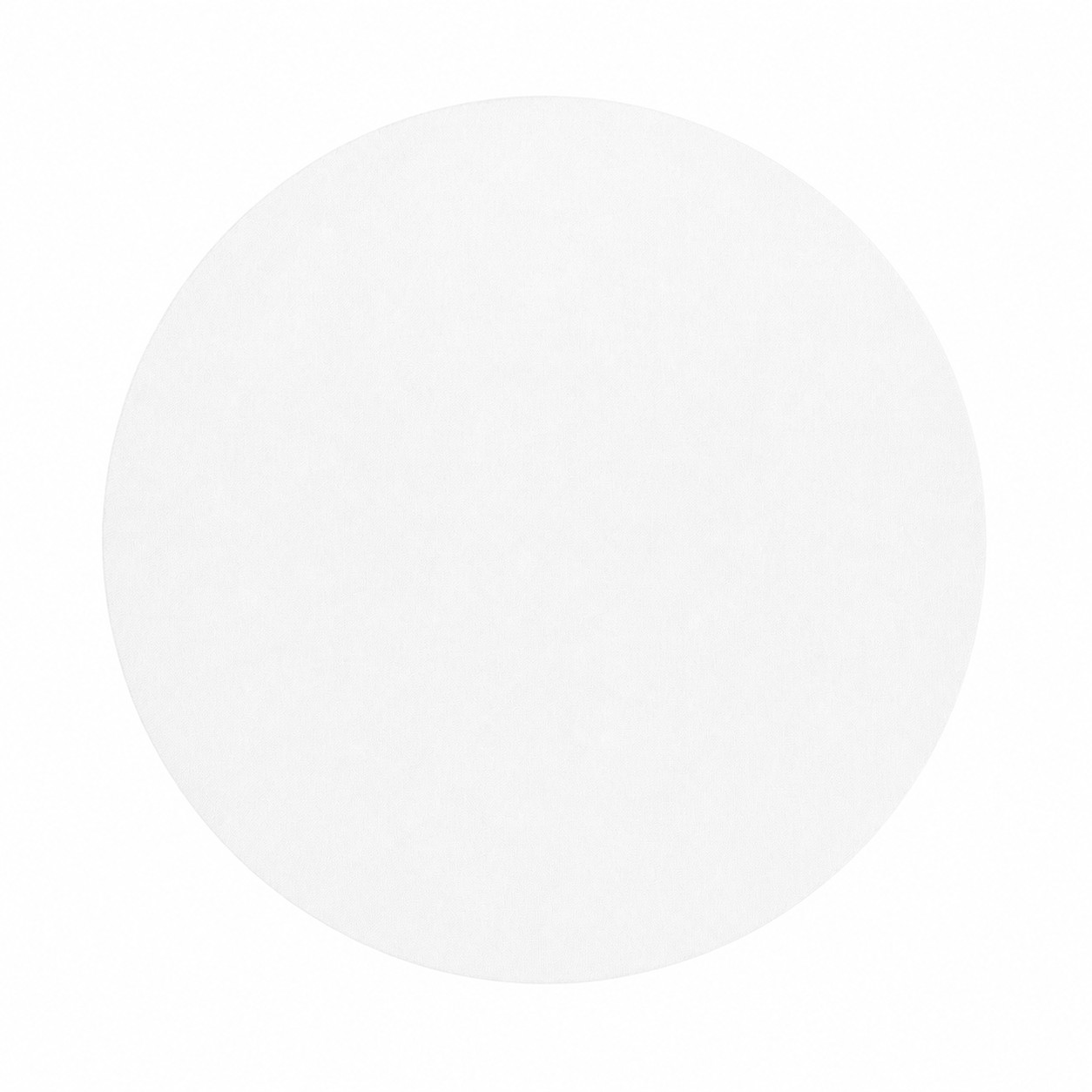 Eight Inch Round Fabric Mouse Pad — Clear White