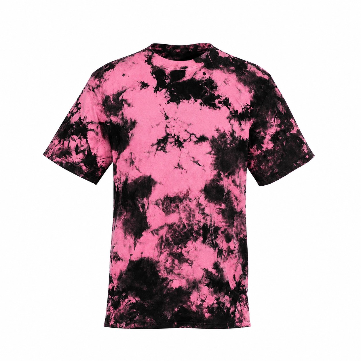 Crystal Dyed Cotton Crewneck Tee — Pink