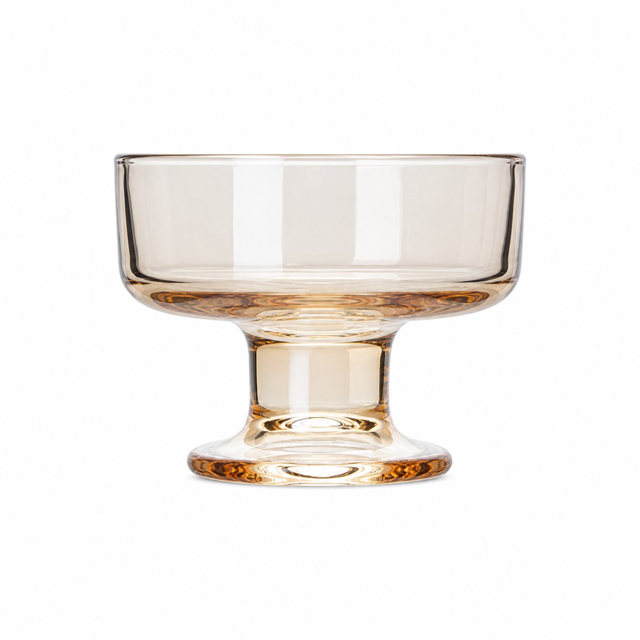 Wide Mouth Footed Glass Dessert Bowl — view 2