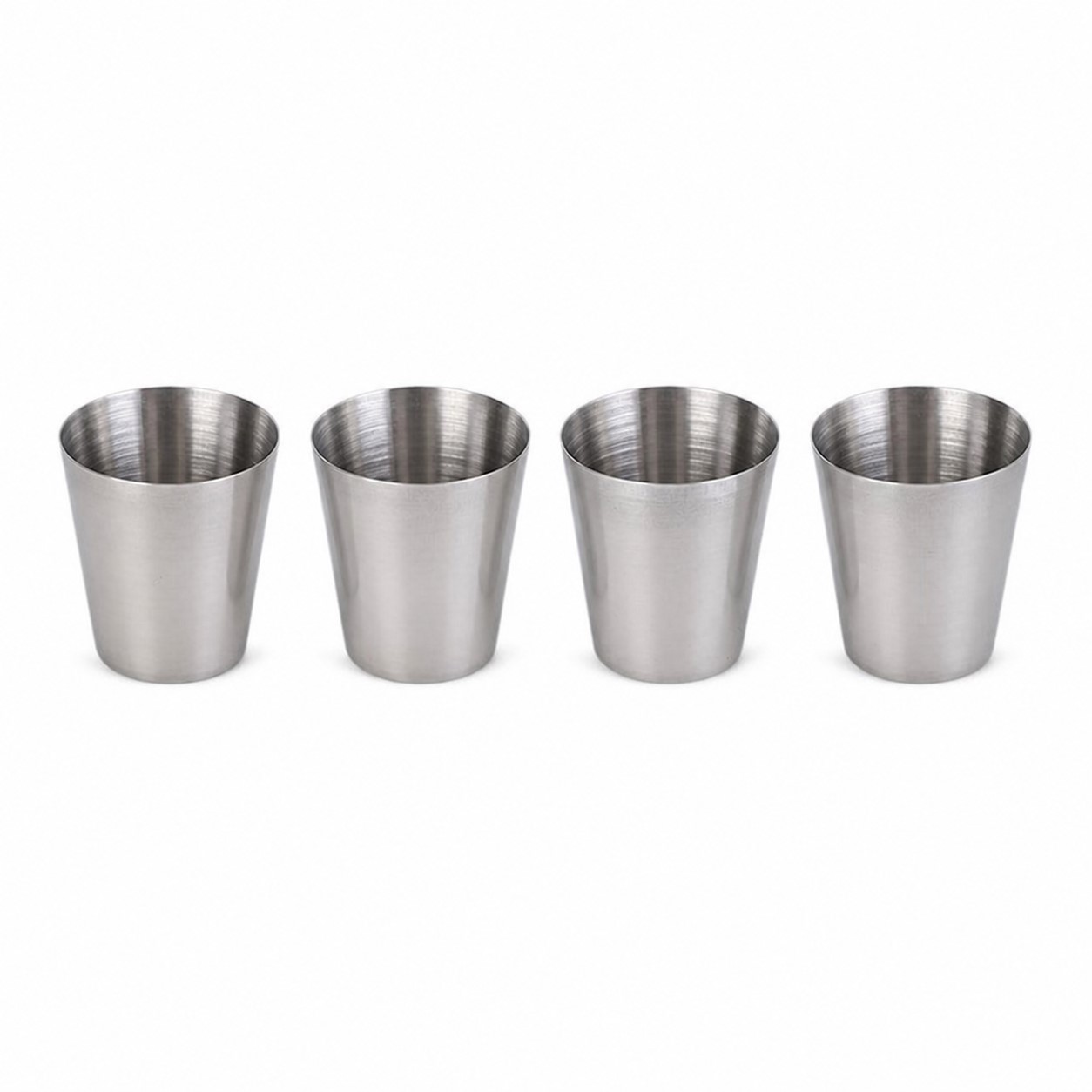 Four Piece Stainless Steel Shot Cup Set — view 2