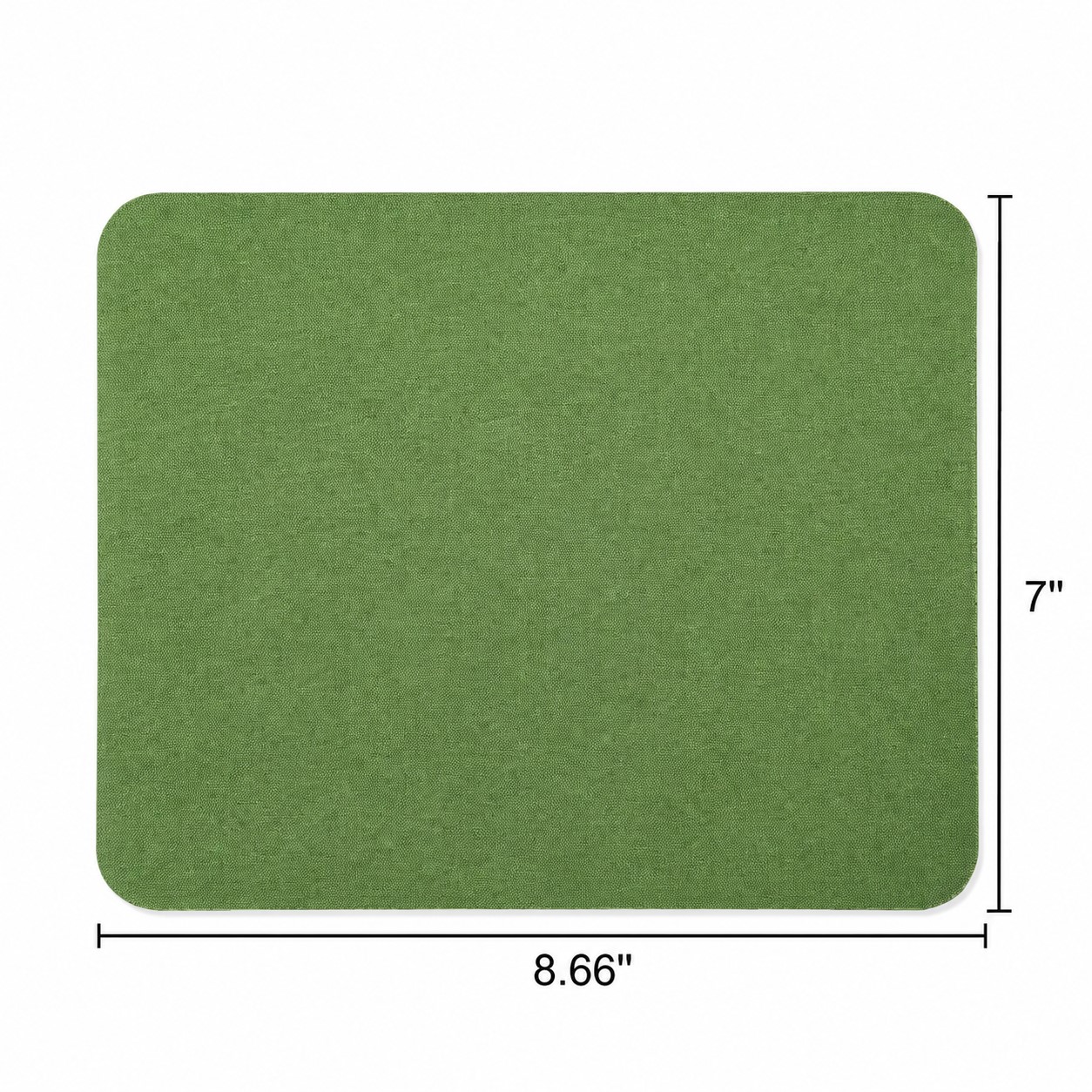 Thin Fabric Mouse Pad With Rubber Base — Green
