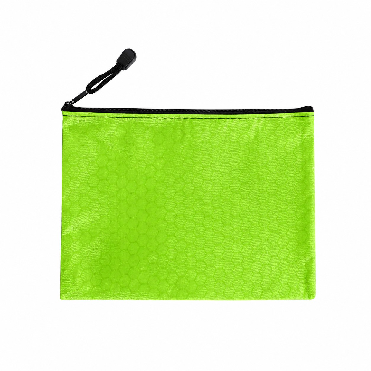 Zippered Storage Canvas Travel Pouch — Lime Green