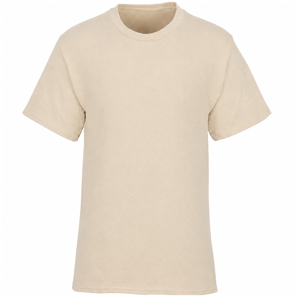 Recycled Cotton-Polyester Blend T-Shirt — Beige