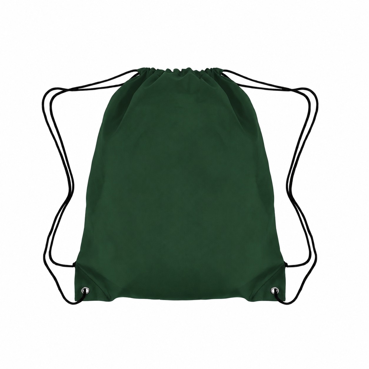 Drawcord Closure 210D Polyester Drawstring Bag — Forest Green