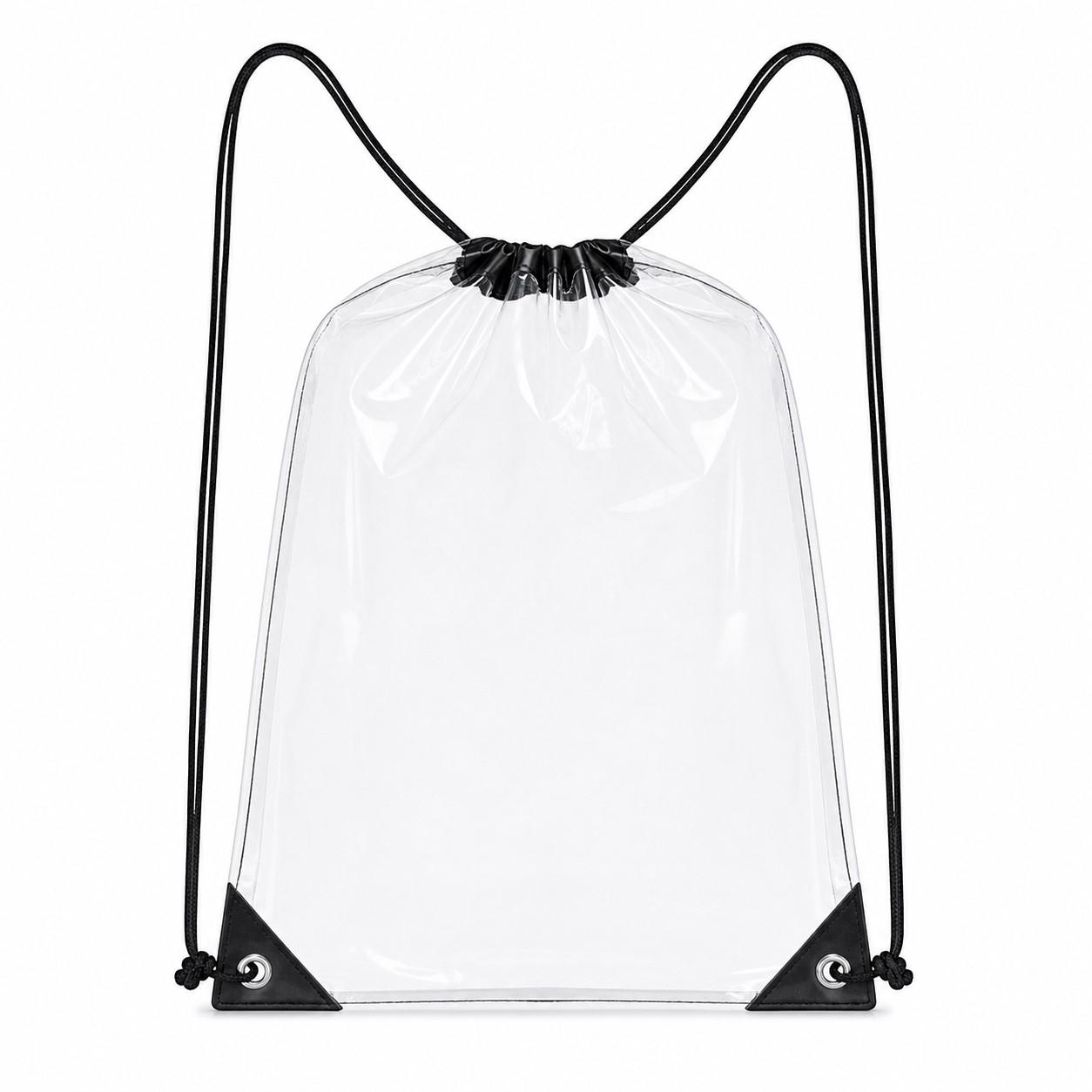 Clear PVC Drawstring Sports Backpack — view 2