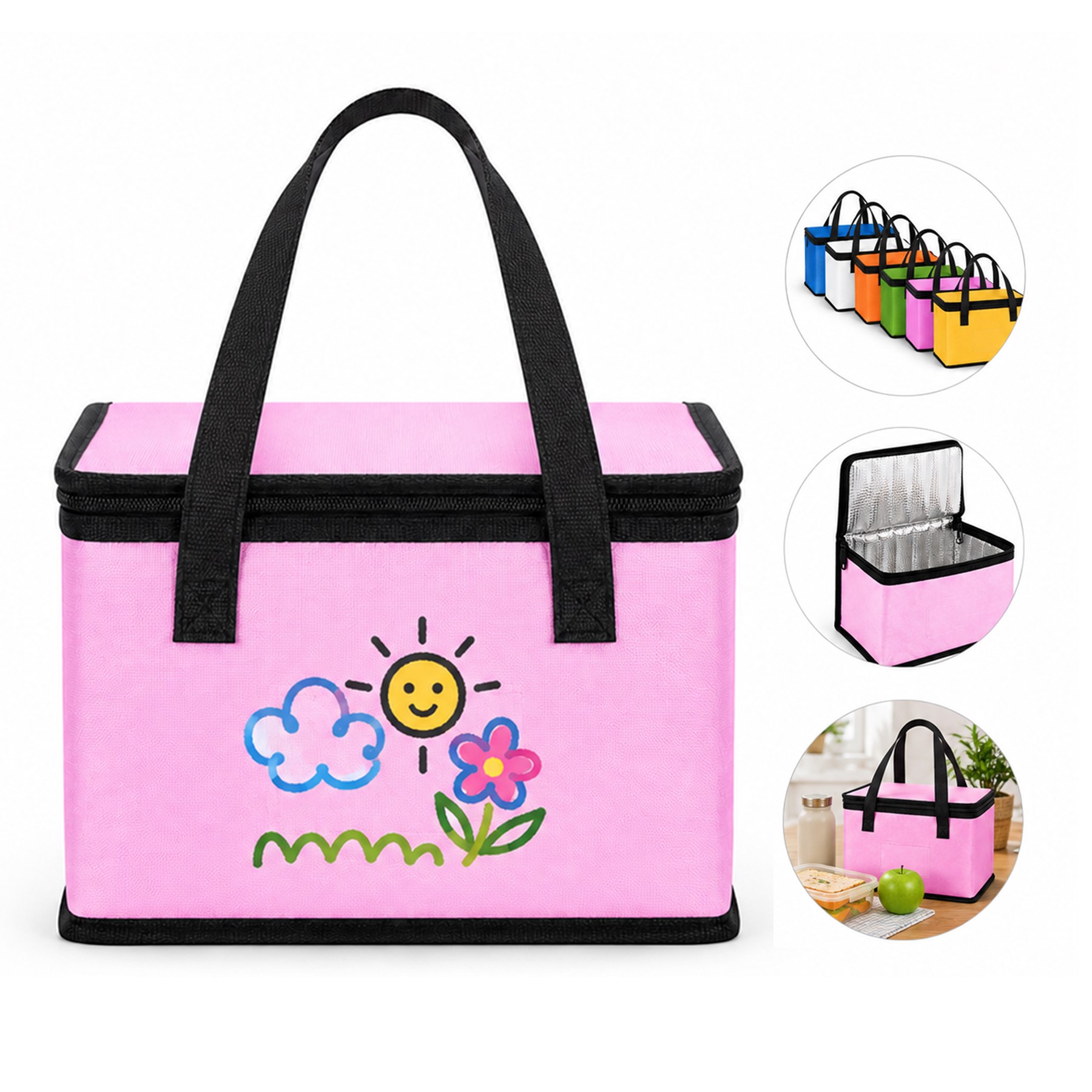 Insulated Non-Woven Lunch Tote With Card Slot