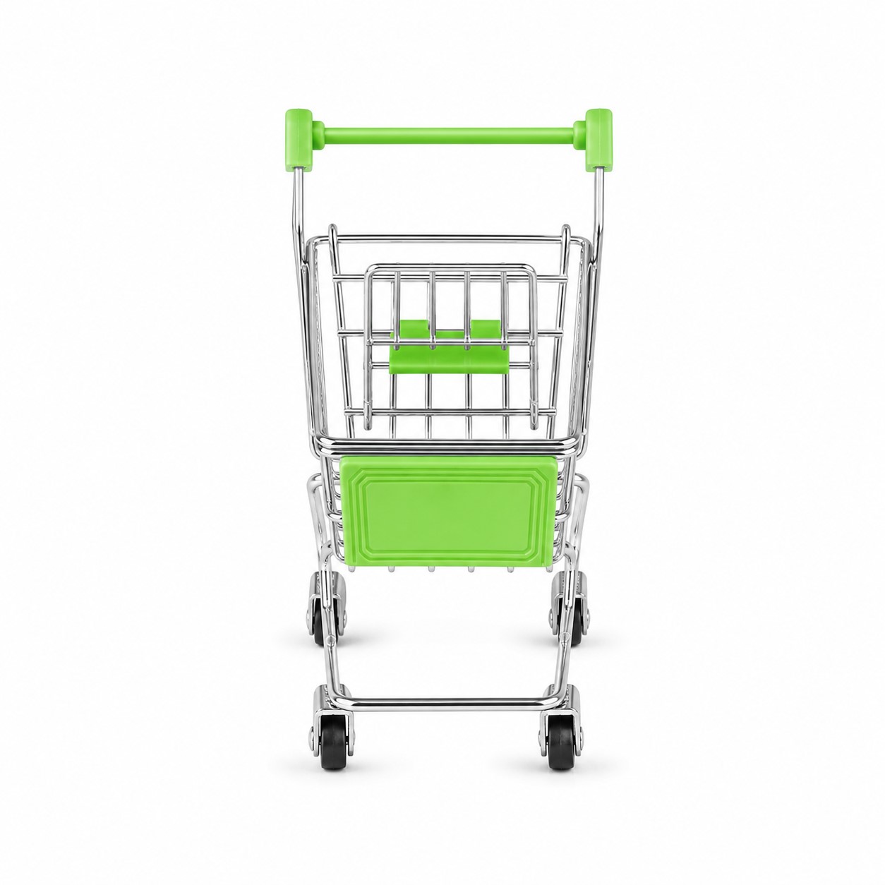 Mini Metal Grocery Cart Desktop Organizer — view 2