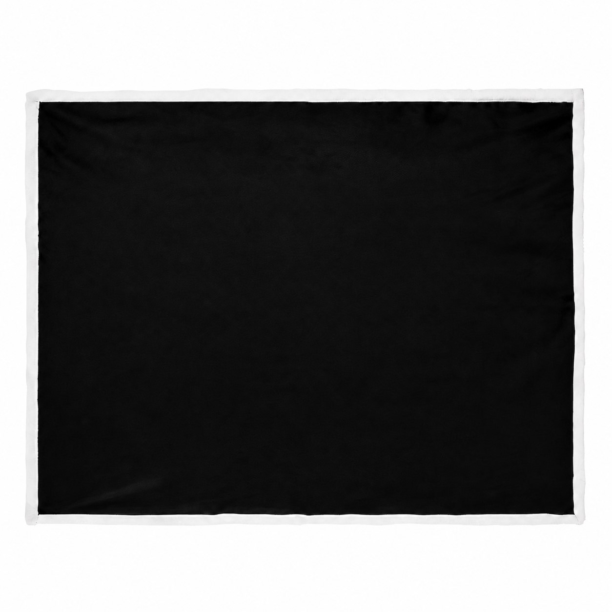 Flannel Sherpa Throw Blanket — Black