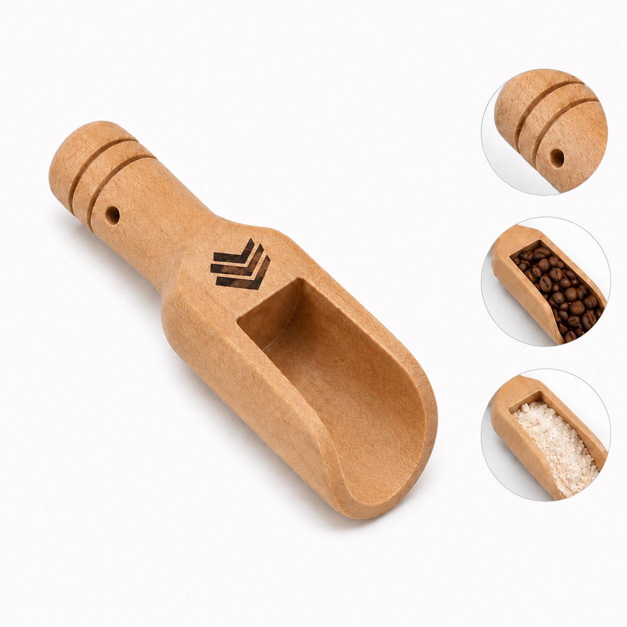 Beech Wood Measuring Scoop With Handle