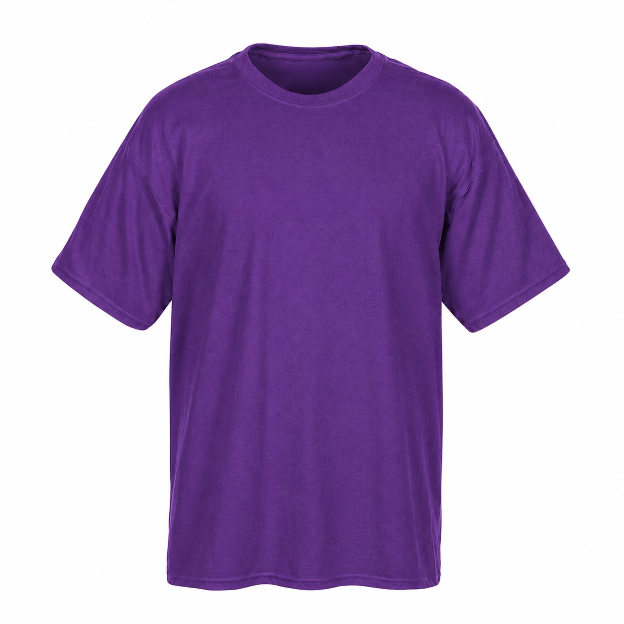 Cotton Polyester Crewneck T Shirt — Purple