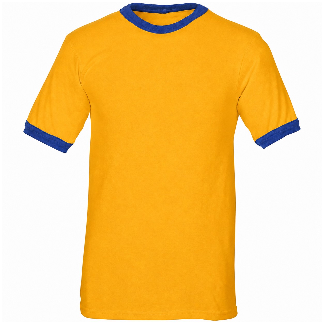 Contrast Trim Ringer Jersey Tee — Gold