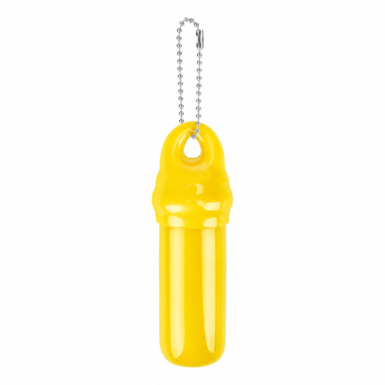 Floating PVC Keytainer With Ball Chain — Yellow