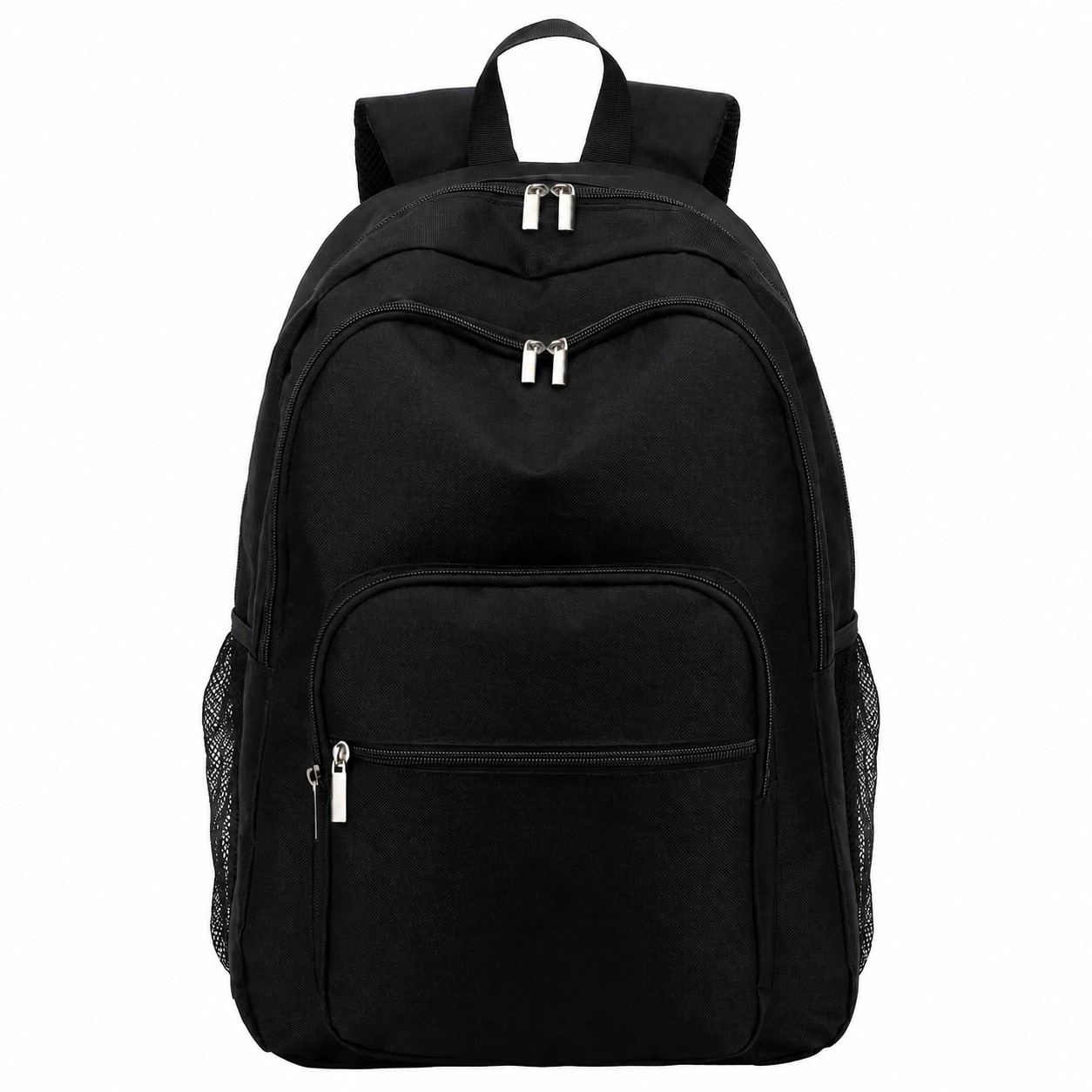 600D Polyester Laptop Backpack — Black