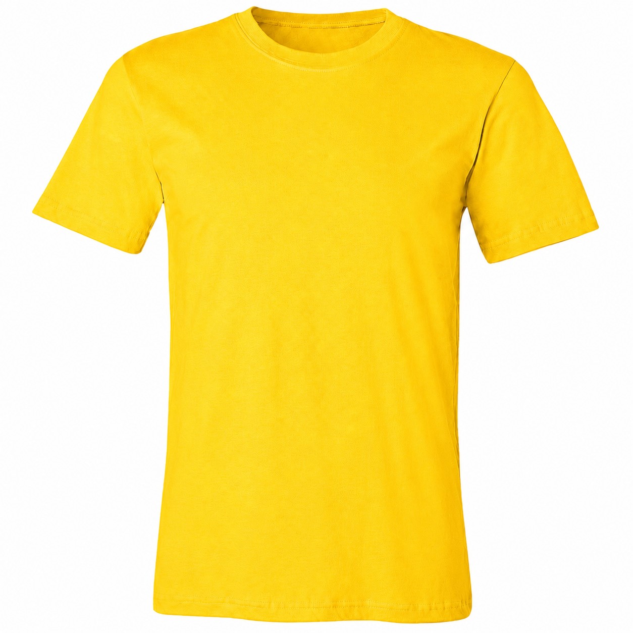 Combed Cotton Crewneck T Shirt — Yellow