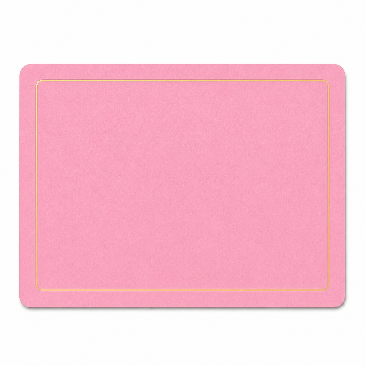 Double Sided Faux Leather Placemat — Pink