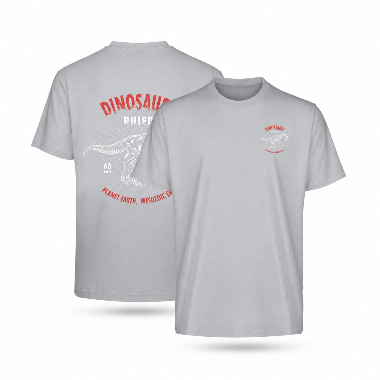 Polyester Short Sleeve T-Shirt — Silver