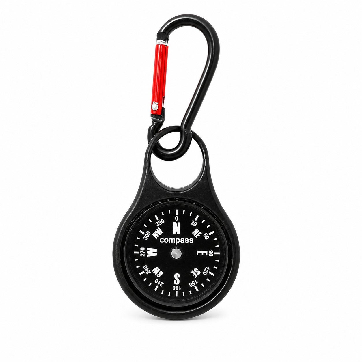 Compact Metal Carabiner Compass — view 2