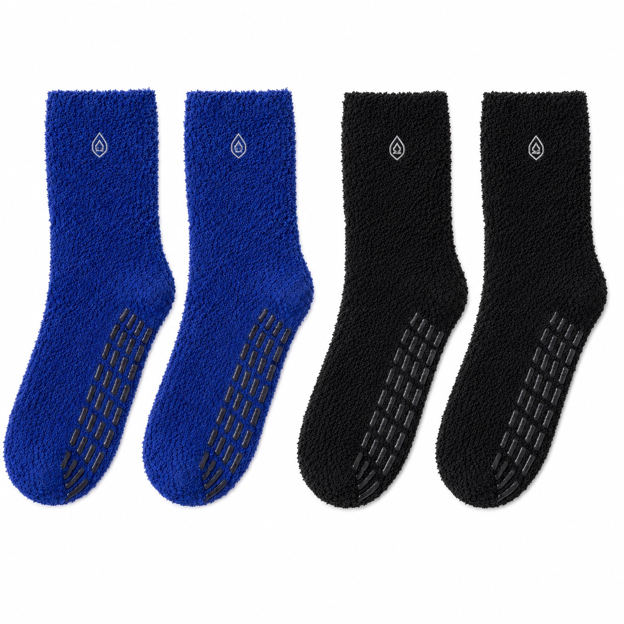 Plush Cotton Blend Grip Socks